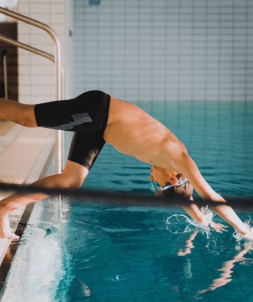 Watery långa badbyxor för pojkar - Surfy Eco - Blue Picks