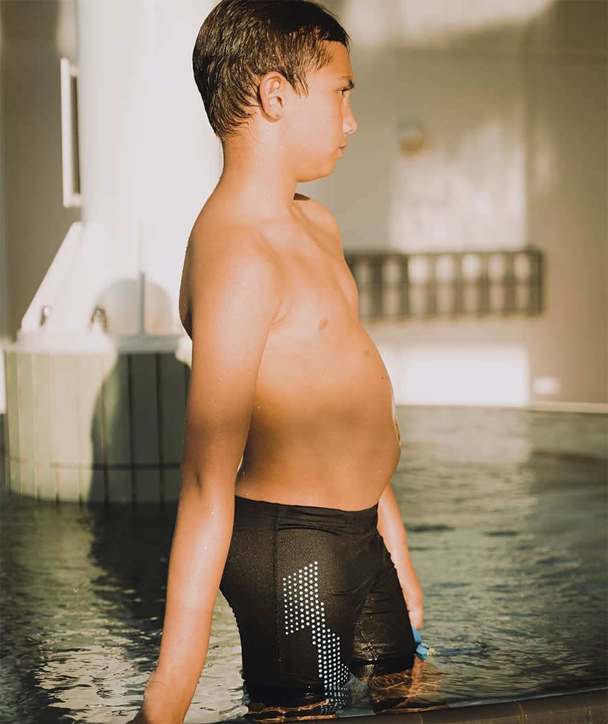 Watery långa badbyxor för pojkar - Surfy Eco - Blue Picks