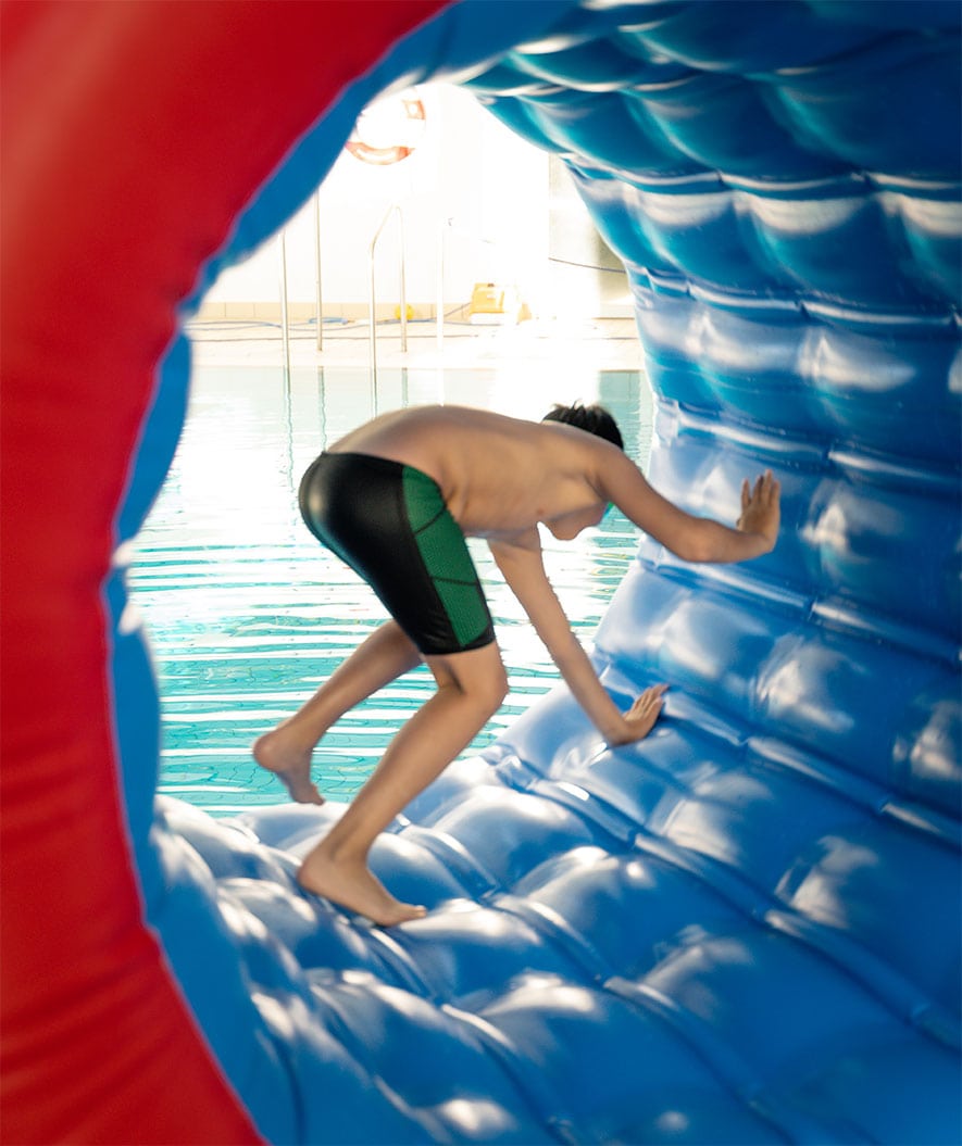 Watery långa badbyxor för pojkar - Surfy Eco - Green Corner