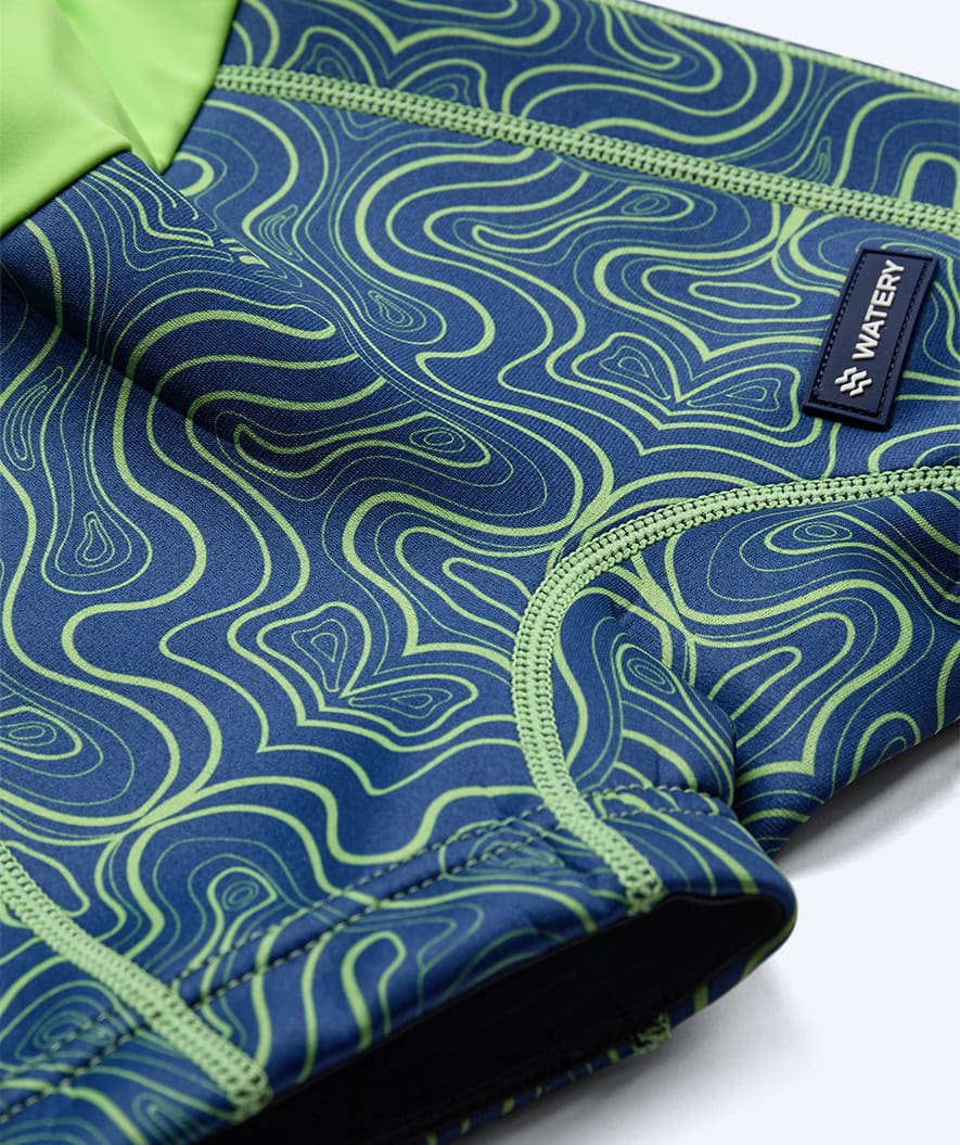 Watery blöjbadbyxor för barn - Thetis Youngster - Grön/blå