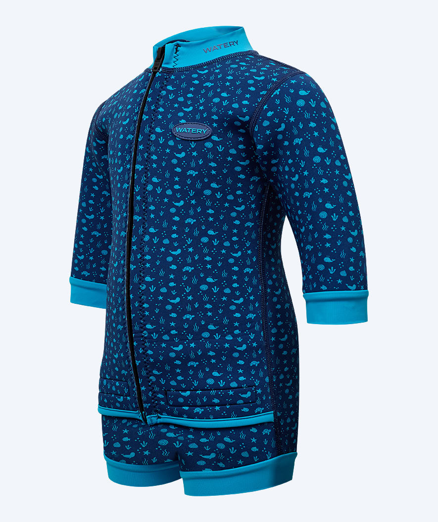 Watery våtdräkt för baby - Tropical Wrap'n Nappy - Atlantic Blue