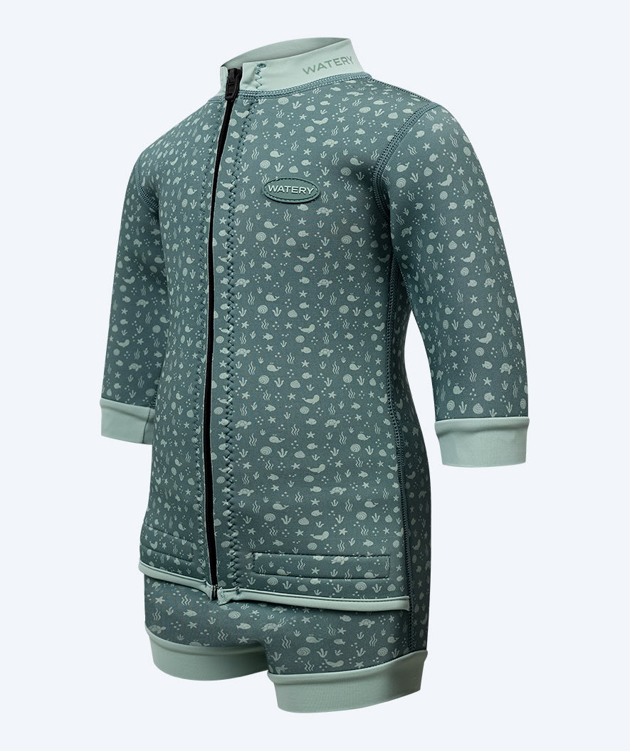 Watery våtdräkt för baby - Tropical Wrap'n Nappy - Grön