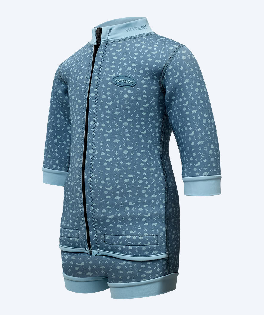 Watery våtdräkt för baby - Tropical Wrap'n Nappy - Ljusblå