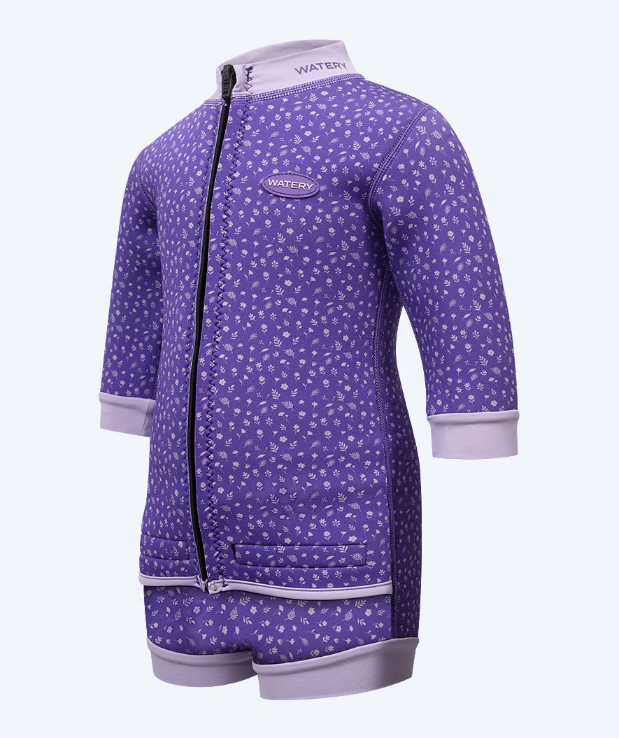Watery våtdräkt för baby - Tropical Wrap'n Nappy - Lila
