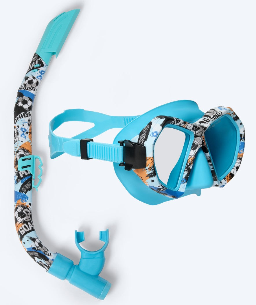 Watery Combo snorkelset för junior (8-15) - Riku Camo - Blå