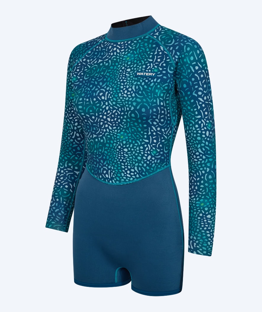 Watery neopren springsuit till damer - Compass - Grön/Blå