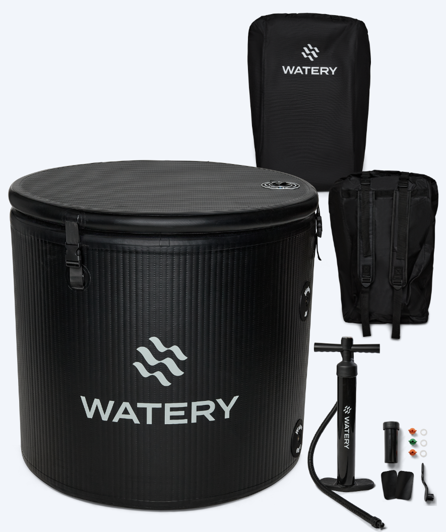 Watery uppblåsbart isbad - Deluxe - Svart