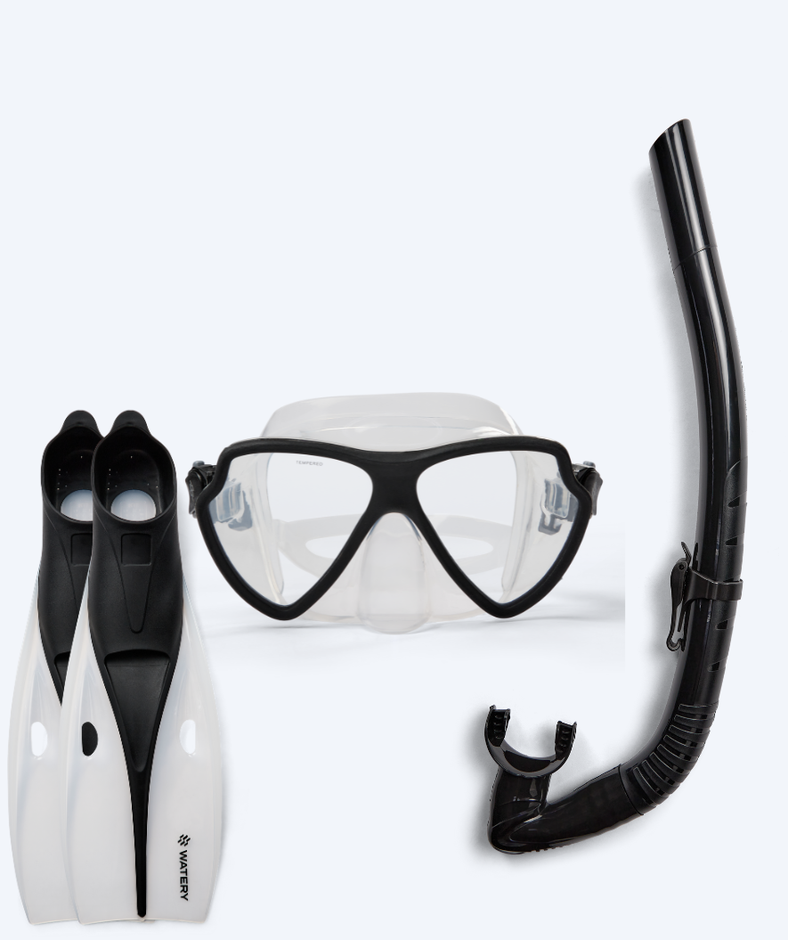 Watery snorkelset för vuxna (från 15 år) - Itzel/Breeve - Svart