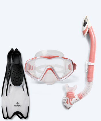 Watery snorkelset för vuxna (från 15 år) - Leach/Rilian - Rosa/svart