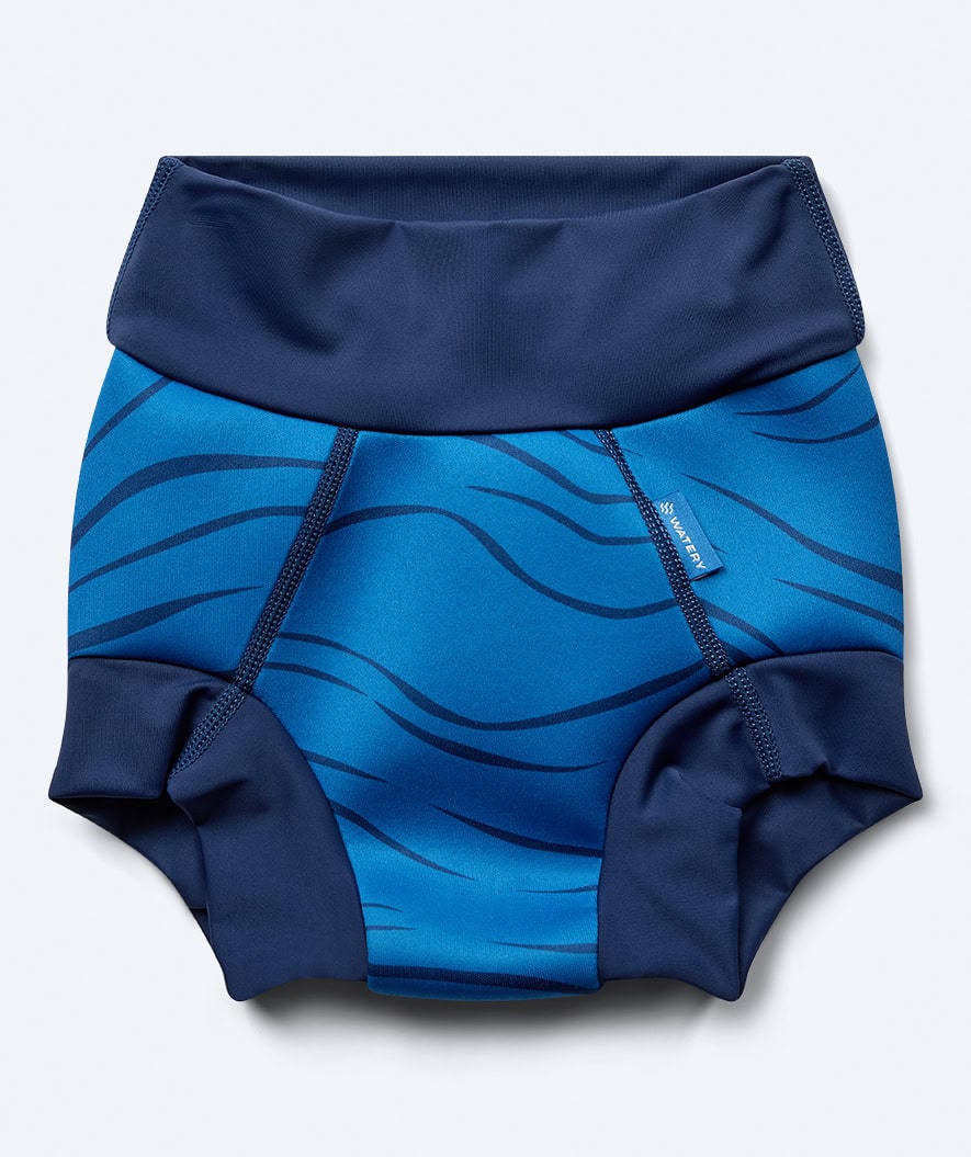 Watery blöjbadbyxor för barn - Neoprene Swim Nappy - Blå