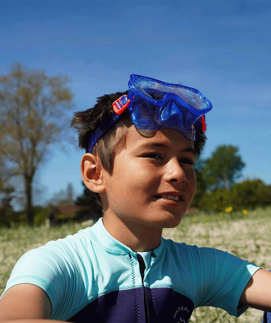 Watery Combo snorkelset för barn (4-10) - Winslet - Blå