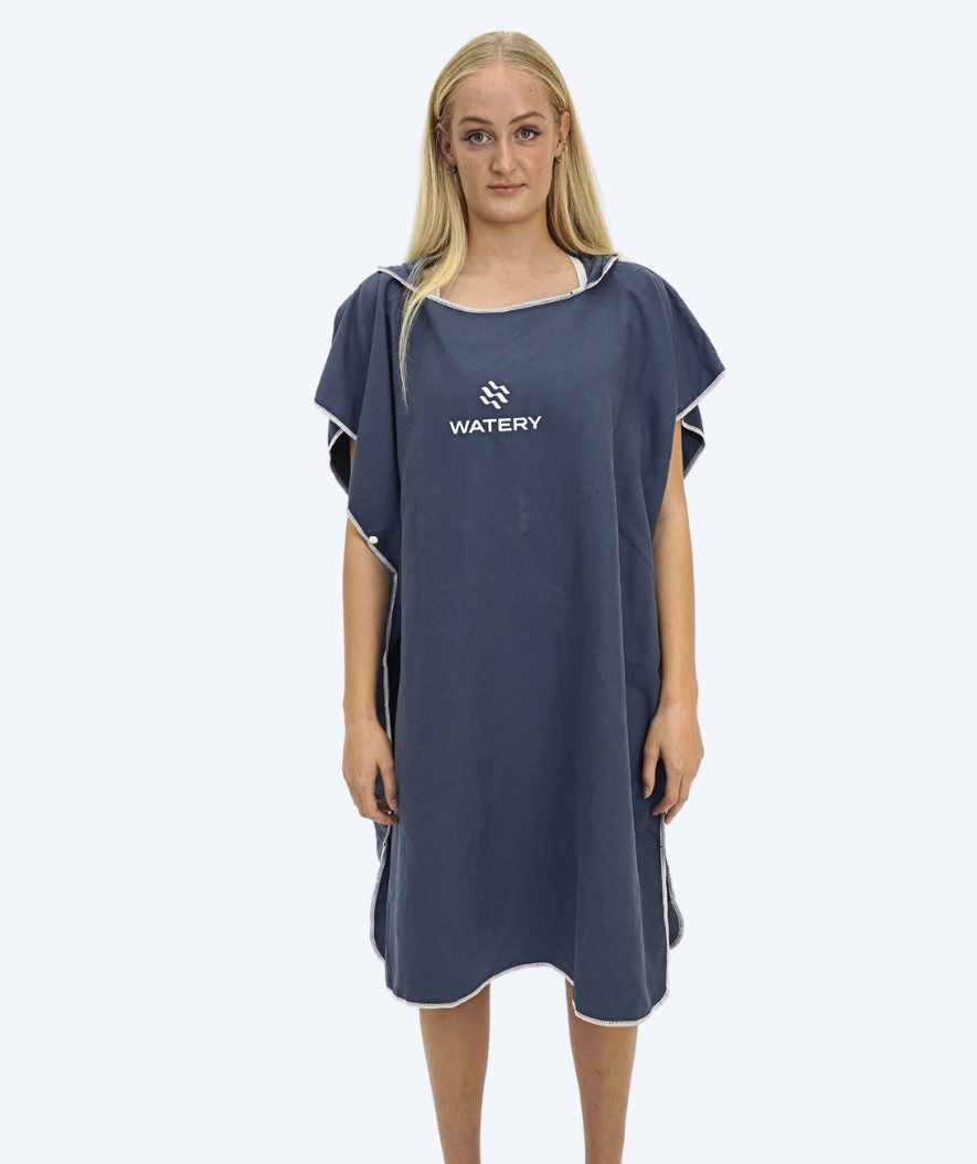 Watery badponcho för vuxna - Mikrofiber - Mörkblå