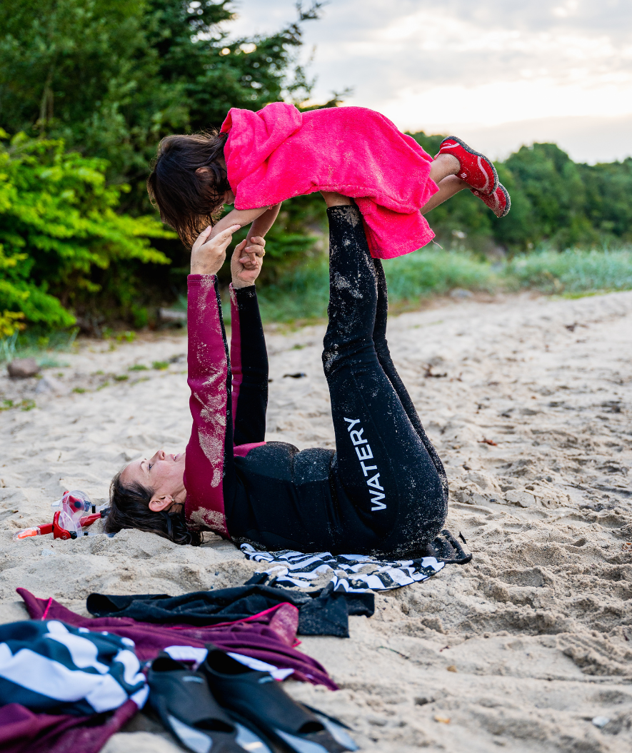 Watery våtdräkt för dam - Gecko (3mm) - Röd