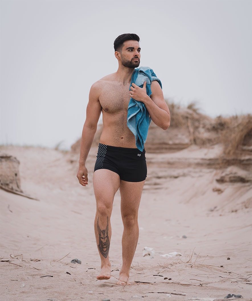 Watery aquashorts för herr - Flaming Vegas Eco - Blue Sporty