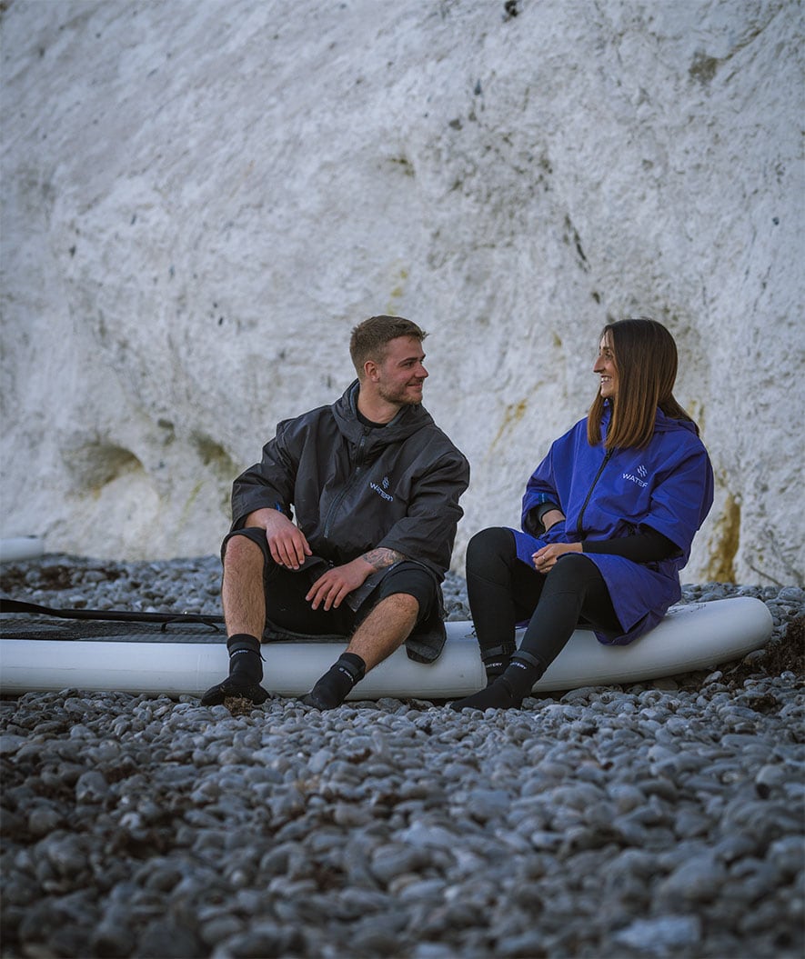 Watery surf poncho - Waterproof - Svart