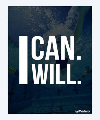 Watery simning poster - I Can - I Will
