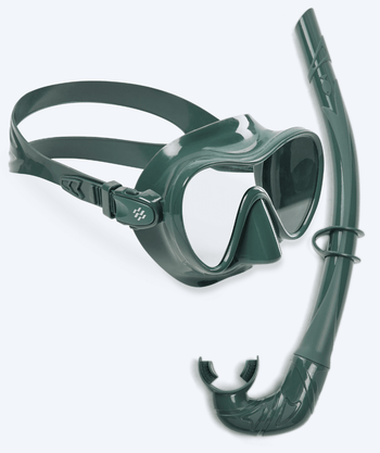 Watery Combo snorkelset för vuxna - Cliff - Grön