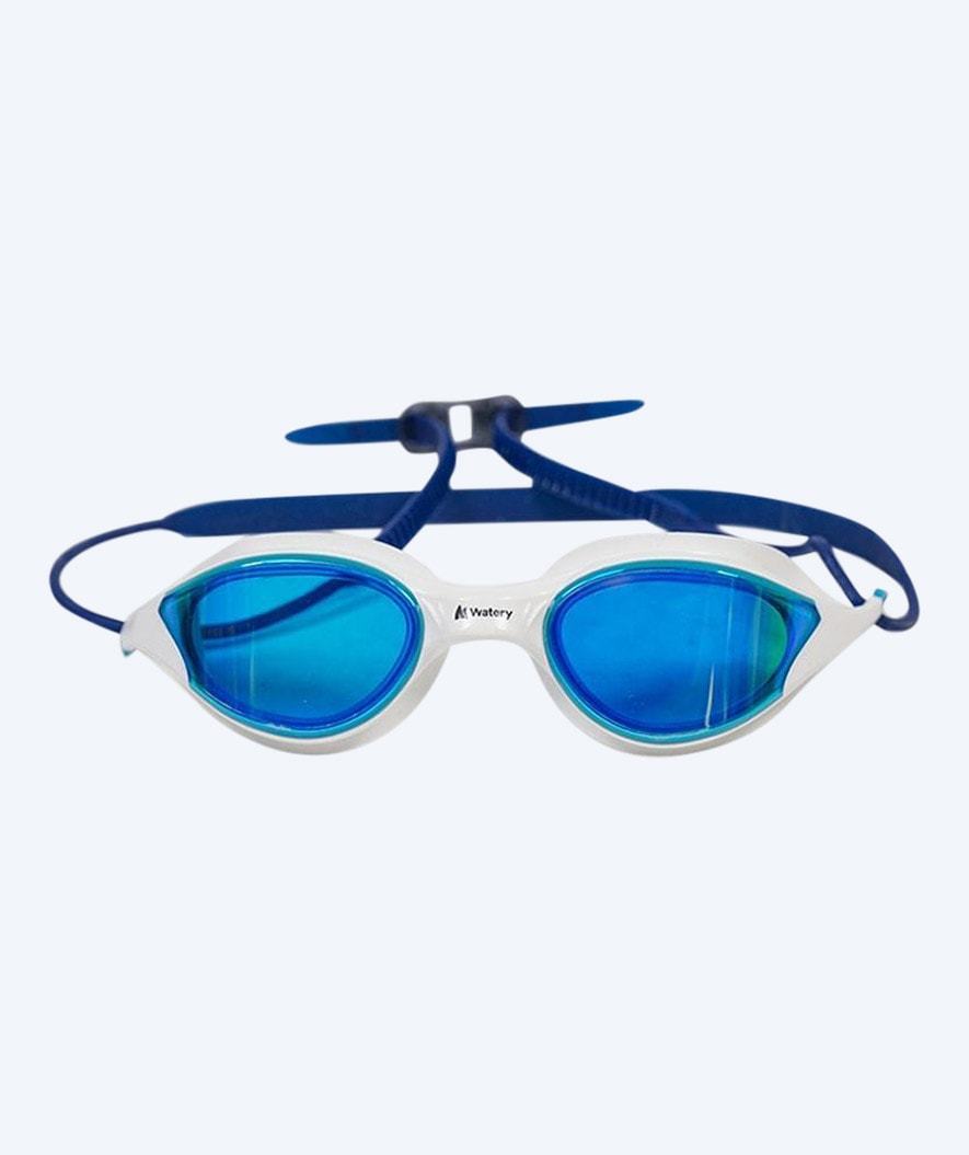 Watery motionssimglasögon – Hystrix Flex Mirror – Vit/blå