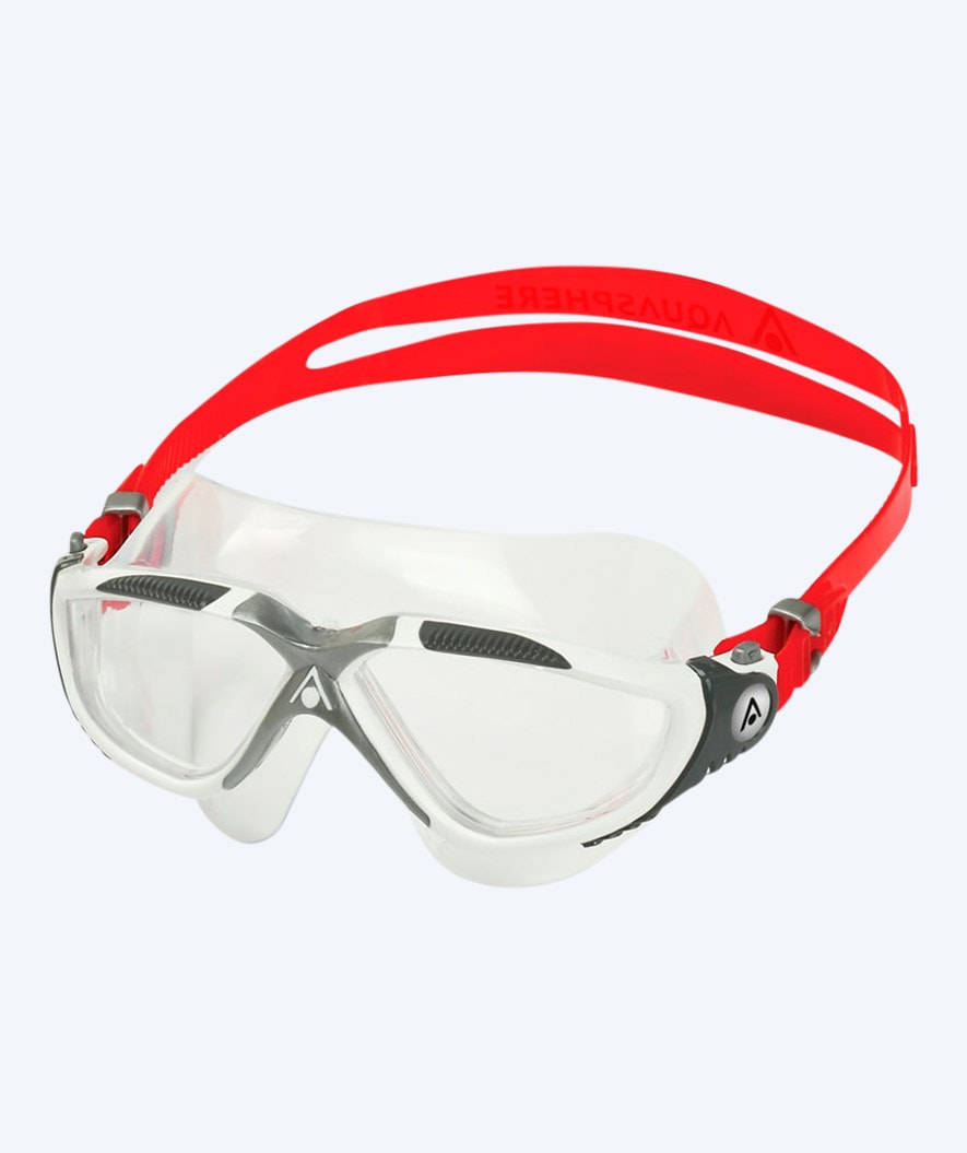 Aquasphere simmasker - Vista - Vit/röd (klar lins)