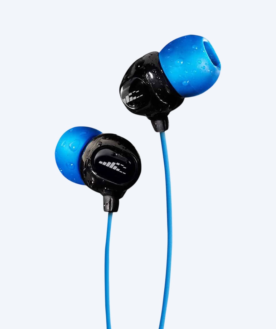 H2OAudio vattentäta hörlurar - Surge S+ - kort sladd - Blå