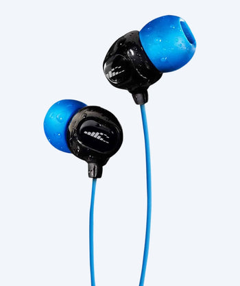 H2OAudio vattentäta hörlurar - Surge S+ - lång sladd - Blå