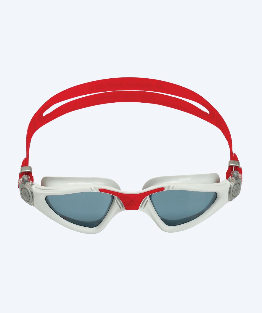 Aquasphere motionssimglasögon - Kayenne - Vit/röd (Smoke lins)