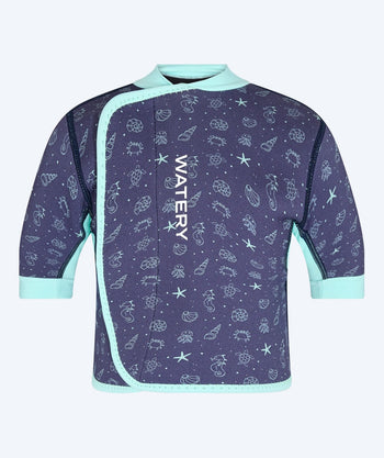 Watery neopren tröja för barn - Baia Top - Atlantic Turquoise
