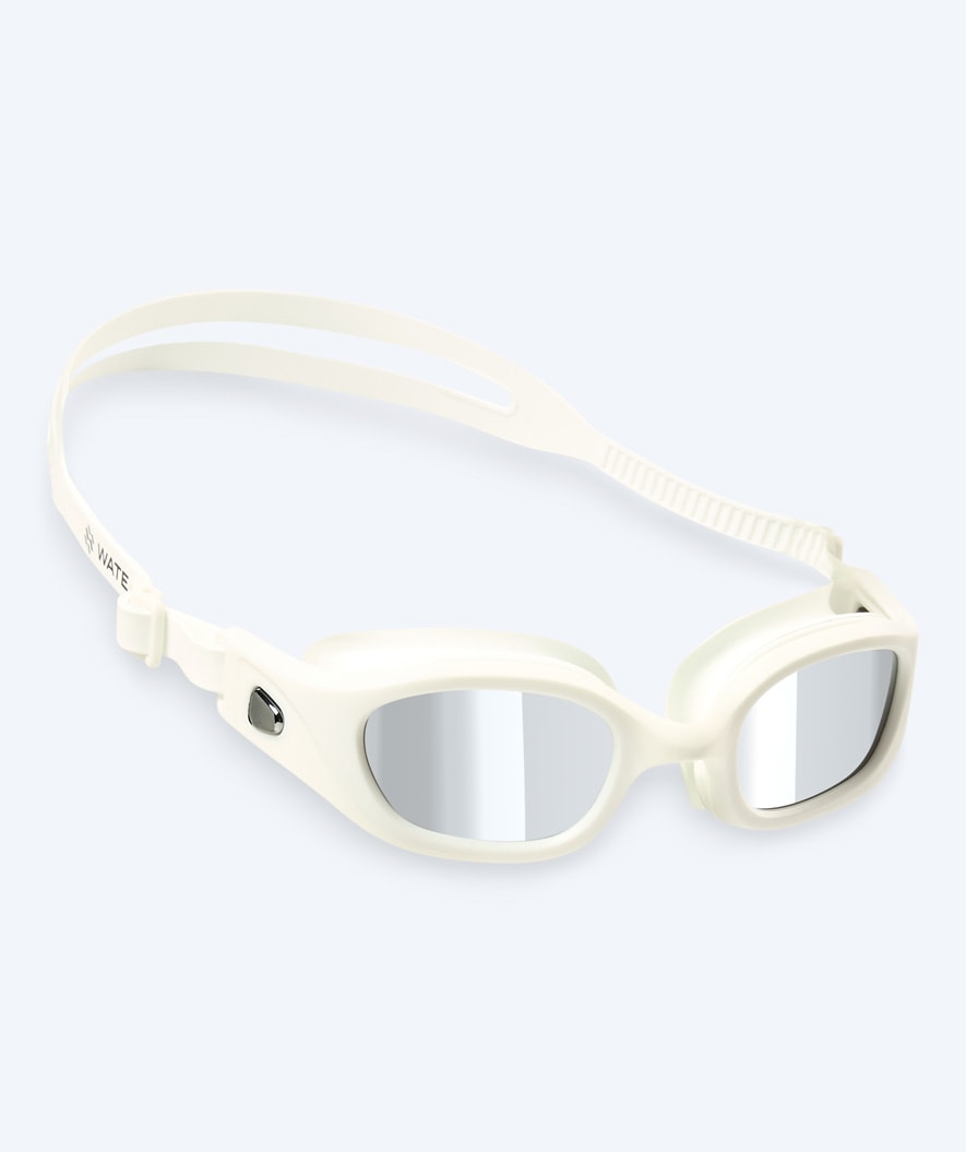 Watery motionssimglasögon - Clyde Mirror - Vit/silver