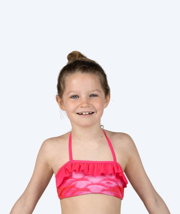 Watery sjöjungfrubikiniöverdel för barn - Pink Blush