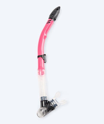 Watery semi-dry snorkel för vuxna - Hudson - Röd/rosa