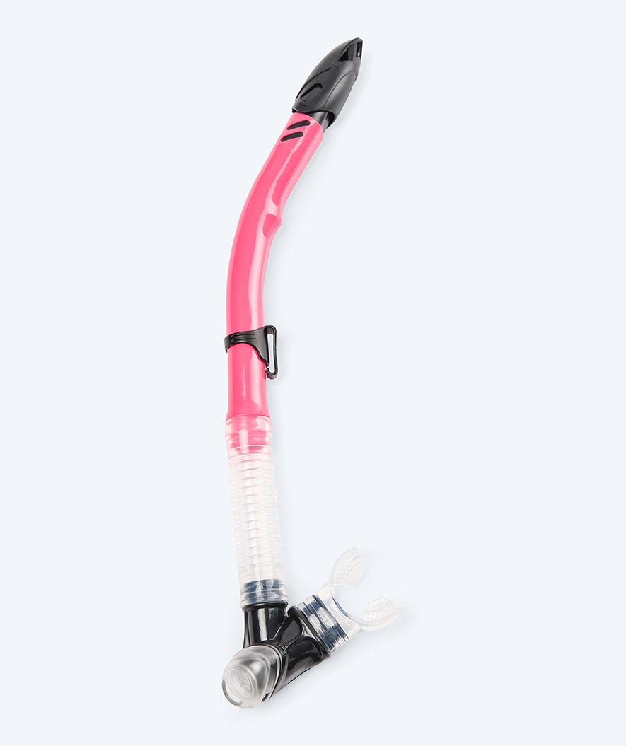 Watery semi-dry snorkel vuxen - Hudson - Röd/rosa