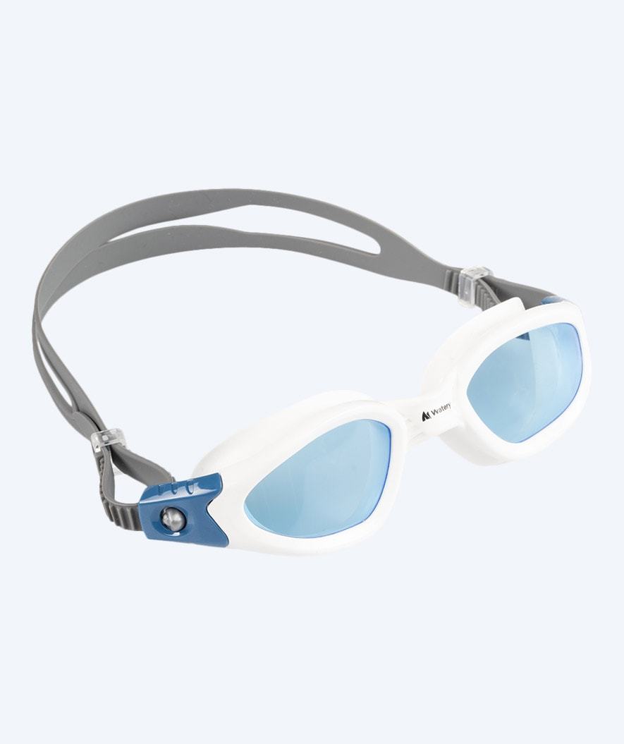 Watery motionssimglasögon – Hystrix Flex Blue – Vit/grå
