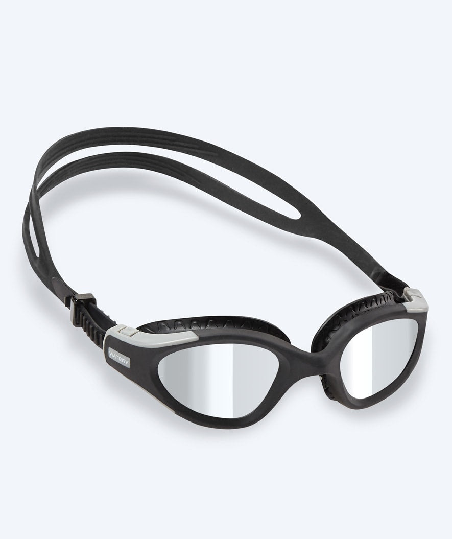 Watery motionssimglasögon - Kelvin Mirror - Svart/silver
