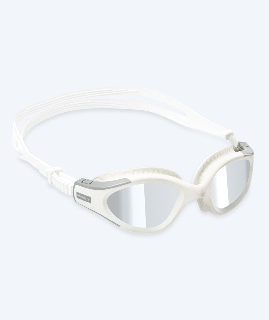 Watery motionssimglasögon - Kelvin Mirror - Vit/silver