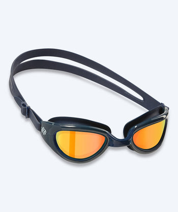 Watery motionssimglasögon - Wade Mirror - Mörkblå/vit (Guld lins)