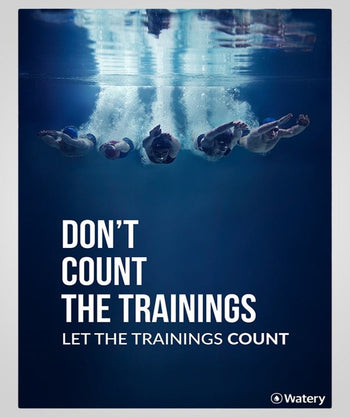 Watery simning poster - Let The Trainings Count