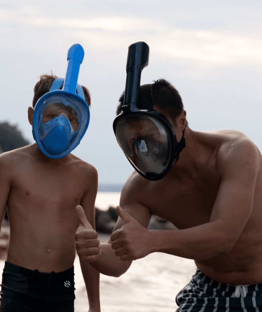 Watery snorkelmask vuxen - Oxygen - Svart